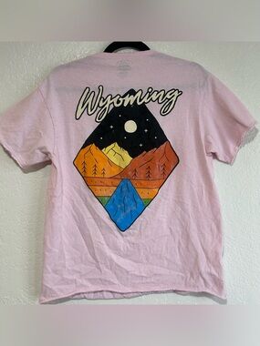Call Your Mother Pink Short-Sleeve Wyoming Graphic Tee
